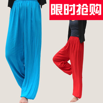 Spring and summer cotton silk tai ji ku middle-aged and elderly men and women chen lian ku XL pants tai ji fu martial arts lian gong ku
