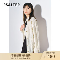 Presales poetic dress 2022 Spring new loose fashion v collar minimalist Pure Color Cardigan Cardigan Sweatshirt