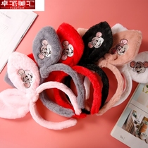 Wash hair with simple versatile hair hoop Women wide side pressure hair cute hair hair band Net red headband female Korean sweet