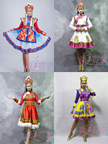 Mongolian dance costume female minority performance costume Inner Mongolia square dance performance skirt Beijing custom rental