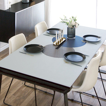 (Leather table mat)Nordic tablecloth waterproof and oil-proof wash-in light luxury odorless coffee table table mat Modern simple