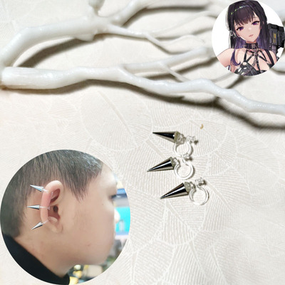 taobao agent COS props victory goddess Nikke Niji Mihara earrings/ear clip