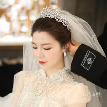 The new zircon micro-inlaid princess crown retro palace pearl crown bride crown European and American hair accessories