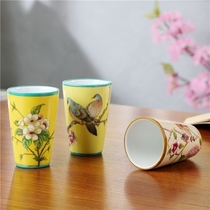 New Chinese pastel craft high temperature ice crack ceramic mouthwash Cup Cup couple Cup coffee cup mug tooth