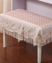 New embroidered European style thick piano stool cover makeup stool cover dust-proof shoe stool cover support