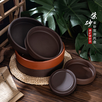 Zisha tray water tray thickened double-use gardening supplies basin cushion ceramic support leak-proof tray flower pot base Basin Bottom