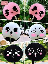  Cartoon creative smiley face cute expression Battery car rearview mirror sticker Electric motorcycle sticker decoration waterproof