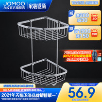 Nine-pastoral toilet shelve shelve Wall-mounted Shelf Stainless Steel Triangle Basket Bathroom Hardware Pendant double layer solid