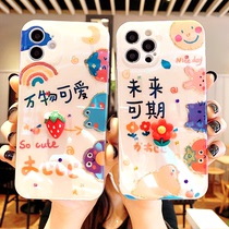 New love suitable for 12 mobile phones iPhone11 silicone xs max future 12pro Love 7plus cartoon 8p drops