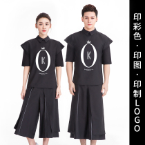 Jianrui bar night KTV work clothes set Barber shop hair technician assistant work clothes for men and women custom logo