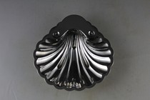 S Kirk sterling silver antique shell plate (Western collectibles-craft antique silverware-home art decorations