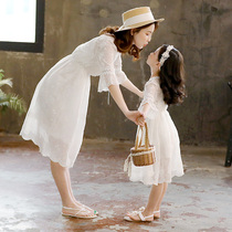 Girl Dress White Lace Dress White Lace Dress Child Skirt Pro-Daughter Dress Summer Princess Dresses Summer Style Snowspun Dress