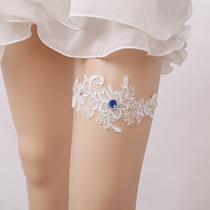 Bride garter lace Princess thigh ring Leg ring Garter Fun elastic lace Rhinestone fancy garter socks