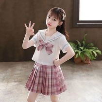 Girl Spring Autumn Dress Jk Uniform 2022 New Academy Style Sub 100 Plexu Short Skirt Little Girl Foreign Air Dress Summer