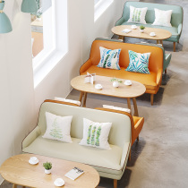  Milk tea shop Cafe Dessert shop Sofa table and chair combination Lounge area Simple book bar Negotiation reception Double sofa