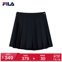 FILA FILA official womens skirt 2021 summer new trend half pleated skirt basic skirt