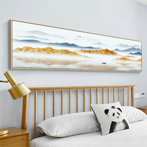 Modern luxury hotel decoration painting new Chinese style bedroom bedside hanging painting ink landscape abstract mural