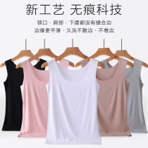 Warm vest for men and women plus velvet thickened spring and summer warm underwear size vest sleeveless top base shirt wear stickers