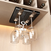 Red wine glass cup holder upside down household stainless steel goblet rack hanging champagne upscale European restaurant