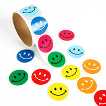 Color smiley face stickers action learning team guidance training dedicated