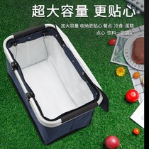 Waterproof picnic basket outdoor fresh-keeping refrigerator ice bag folding insulation basket portable take-out box food shopping basket