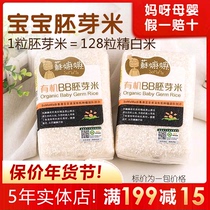 Babys exclusive nutrition rice ~ Su organic BB germ rice congee rice baby childrens supplementary food rice 6 months +