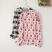 Foreign trade ladies round neck long sleeve coral velvet homewear pajamas single top light and warm can be worn in autumn and winter