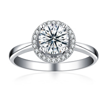 18K gold diamond ring married 30 fen 50 diamonds nv jie zhi 1 karat finds a set married platinum explicit drill qun xiang