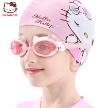 New Hello Kitty children swimming goggles Girls HD waterproof anti-fog baby swimming glasses diving goggles swimming cap equipment