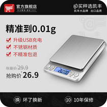 Small electronic scale Weighing electronic scale High-precision kitchen scale 0 01g precision household commercial food scale small scale