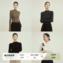 MSBEAST Yangzi 120s Machine Washable seamless full molding 100% wool Half high collar Bottom Stitch Weaselwear Women