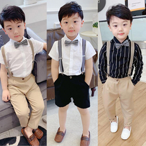 2021 summer boy suit two-piece performance childrens suit small host performance flower boy tide boy dress