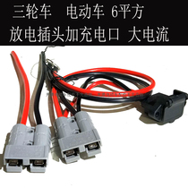 Electric tricycle charging male and female plug 6 square copper wire high current express delivery modified socket high power