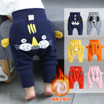 Baby Pants Spring Autumn Clothing Children 2021 New Fart Pants Plus Suede Male & Female Harynn Pants Baby Warm pp Pants