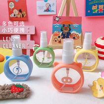 Cartoon glasses cleaning liquid washing water mobile phone computer screen lens helper spray cleaner care solution