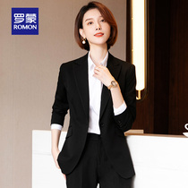 Luomon womens business suit set 2021 autumn new fashion casual professional wear simple slim fit fit suit