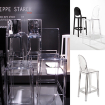 Devil bar chair simple modern high chair transparent acrylic outdoor creative bar stool European backrest bar chair