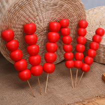 Fake candied haws simulation model props ice candied haws string decoration stage wedding photography decoration toy fruit