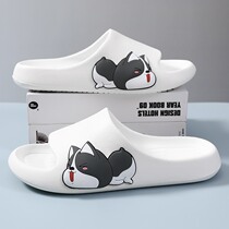 Japanese slippers male outside wearing summer soft bottom non-slip men cool slippers outdoor thick bottom trampled with a sense of drag
