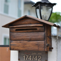 Thailand Taitai Southeast Asia solid wood head mailbox Villa pastoral Wall retro outdoor creative home rainproof opinion