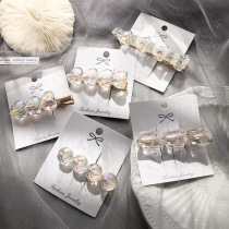 Dream Laser Transparent Ice Clip Love Side Clip Fairy Bangs Clip Hairpin Hair Accessories