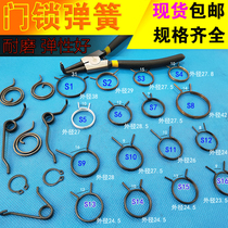 Door lock spring handle bathroom antitheft wooden room lock core double fast torque spring accessories swing back screw yellow