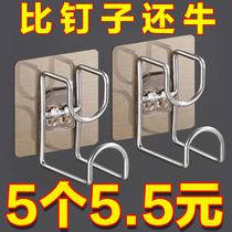 Basin frame free punched toilet wall hanging peg peg pepper pepper pebble wall on red adhesive wall hanging pot artifact