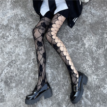 Sexy Hollowed-out Fishing Nets Socks MILLENNIAL SWEET AND HOT GIRL WITH PANTS SOCKS PURE DESIRE WIND PERSONALITY ROSES BLACK SILK STOCKINGS