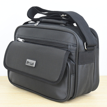 New waterproof single shoulder bag slanted satchel men and women casted silver bag containing package delivery handbag business bag black