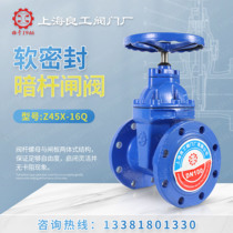 Shanghai Lianggong valve Z45X dark Rod tap water pump room soft seal elastic seat seal flange gate valve