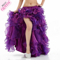 Belly dance skirt Lower body fairy long dress New Oriental dance practice suit sexy thin half split tutu