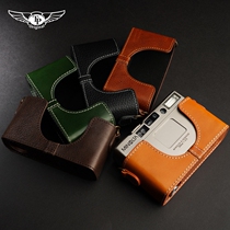 Handmade cowhide Minolta TC-1 camera bag Minolta TC1 leather case vintage film Machine protective cover