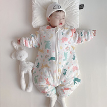 Baby autumn and winter sleeping bag children warm and kicking by male and female baby cotton one-piece clothes cotton thick home clothes