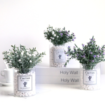 Pastoral simple small fresh Nordic gypsophila simulation fake flowers and grass table literature and art green plants potted ornaments